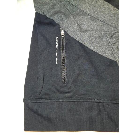 Polo Ralph Lauren Colorblock Full Zip Jacket Black Gray Red Pony Men’s Large - Picture 3 of 9